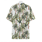 Vintage Palm Tree Beach Pattern Print Hawaiian Shirt