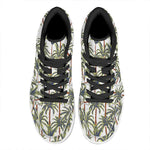 Vintage Palm Tree Beach Pattern Print High Top Leather Sneakers