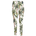 Vintage Palm Tree Beach Pattern Print High-Waisted Pocket Leggings