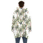 Vintage Palm Tree Beach Pattern Print Hoodie Blanket