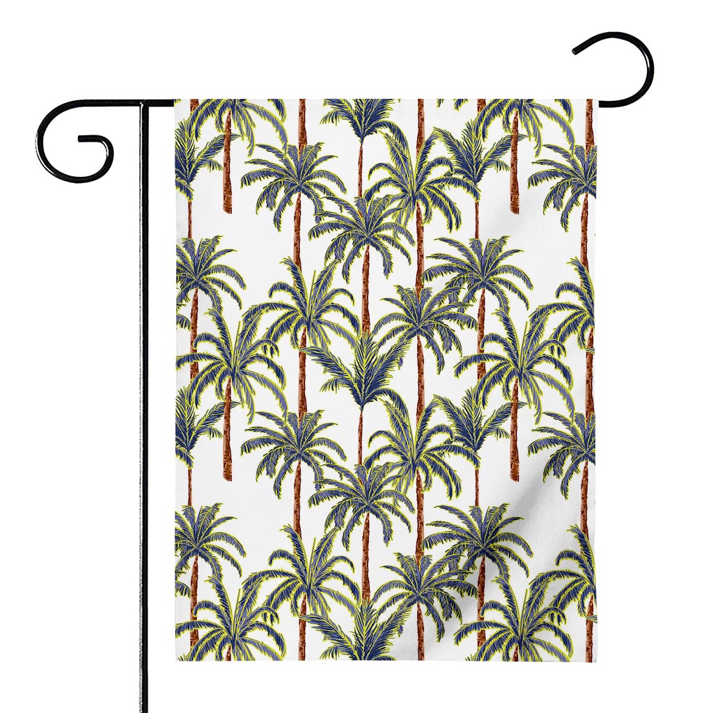 Vintage Palm Tree Beach Pattern Print House Flag