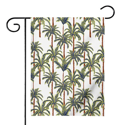 Vintage Palm Tree Beach Pattern Print House Flag
