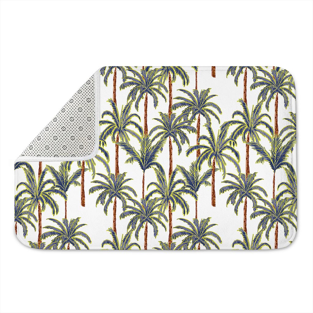 Vintage Palm Tree Beach Pattern Print Indoor Door Mat