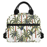 Vintage Palm Tree Beach Pattern Print Insulated Lunch Bag