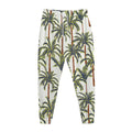 Vintage Palm Tree Beach Pattern Print Jogger Pants