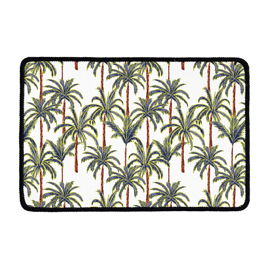 Vintage Palm Tree Beach Pattern Print Kitchen Mat