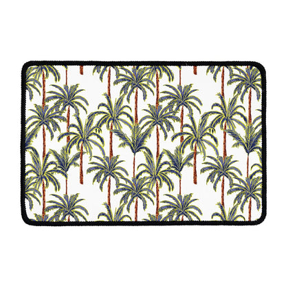 Vintage Palm Tree Beach Pattern Print Kitchen Mat