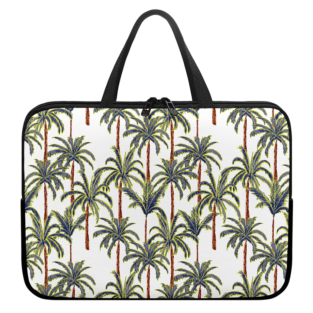 Vintage Palm Tree Beach Pattern Print Laptop Sleeve With Handle