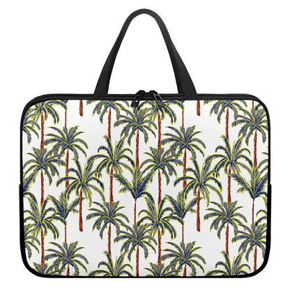 Vintage Palm Tree Beach Pattern Print Laptop Sleeve With Handle