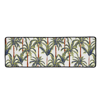 Vintage Palm Tree Beach Pattern Print Long Kitchen Mat