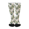 Vintage Palm Tree Beach Pattern Print Long Socks