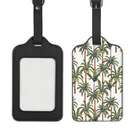 Vintage Palm Tree Beach Pattern Print Luggage Tag