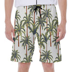 Vintage Palm Tree Beach Pattern Print Men's Beach Shorts