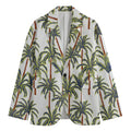 Vintage Palm Tree Beach Pattern Print Men's Blazer