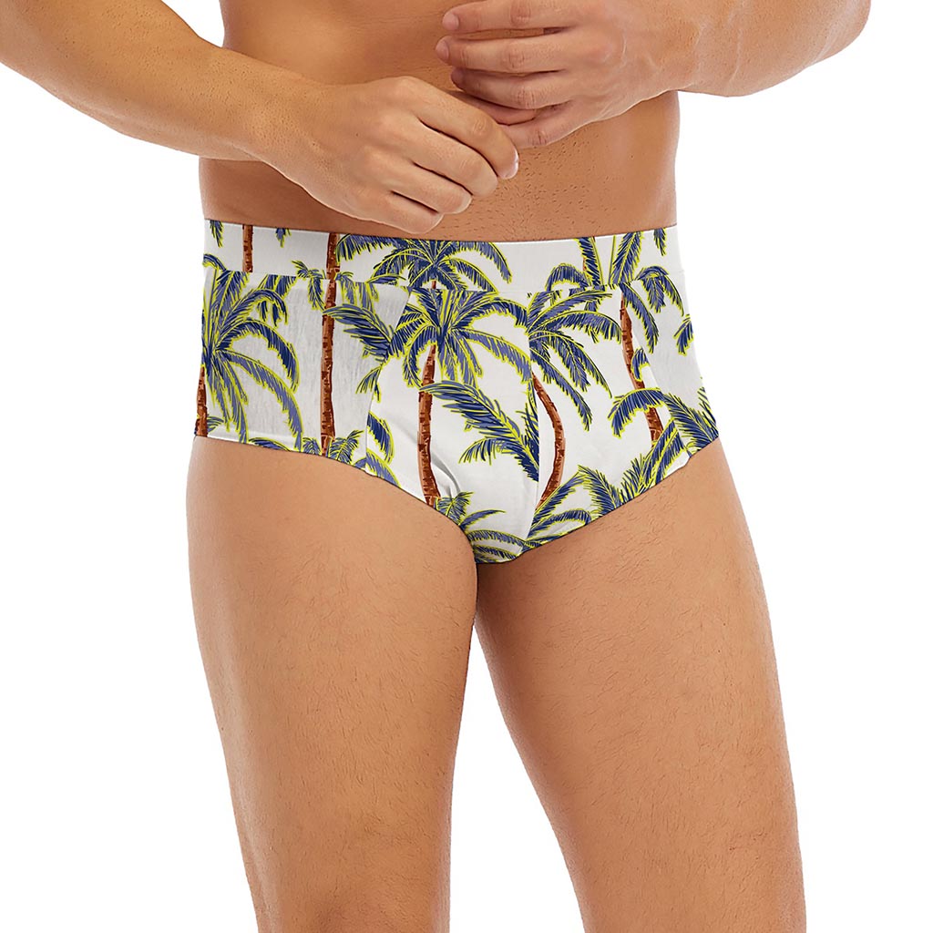 Vintage Palm Tree Beach Pattern Print Men's Briefs
