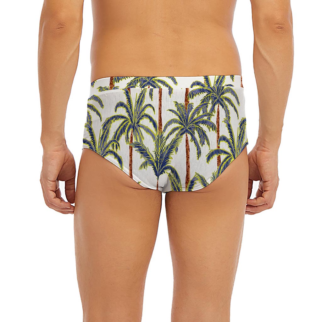 Vintage Palm Tree Beach Pattern Print Men's Briefs