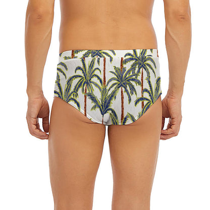 Vintage Palm Tree Beach Pattern Print Men's Briefs