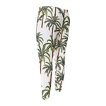 Vintage Palm Tree Beach Pattern Print Men's Compression Pants