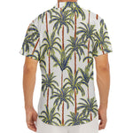 Vintage Palm Tree Beach Pattern Print Men's Deep V-Neck Shirt