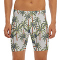 Vintage Palm Tree Beach Pattern Print Men's Long Boxer Briefs