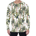 Vintage Palm Tree Beach Pattern Print Men's Long Sleeve T-Shirt
