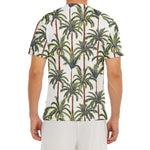 Vintage Palm Tree Beach Pattern Print Men's Short Sleeve Rash Guard