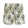 Vintage Palm Tree Beach Pattern Print Men's Athletic Shorts