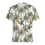 Vintage Palm Tree Beach Pattern Print Men's Sports T-Shirt