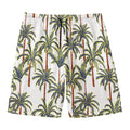 Vintage Palm Tree Beach Pattern Print Men's Swim Trunks