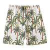 Vintage Palm Tree Beach Pattern Print Men's Swim Trunks