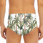 Vintage Palm Tree Beach Pattern Print Men's Triangle Swim Briefs