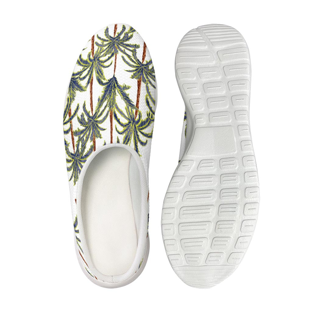 Vintage Palm Tree Beach Pattern Print Mesh Casual Shoes