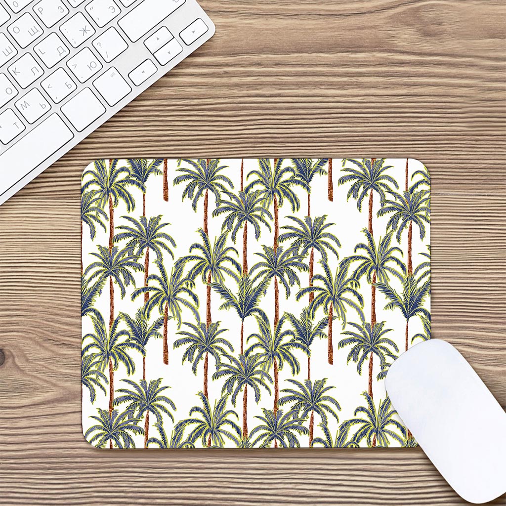 Vintage Palm Tree Beach Pattern Print Mouse Pad