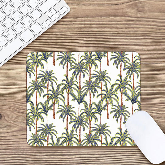 Vintage Palm Tree Beach Pattern Print Mouse Pad