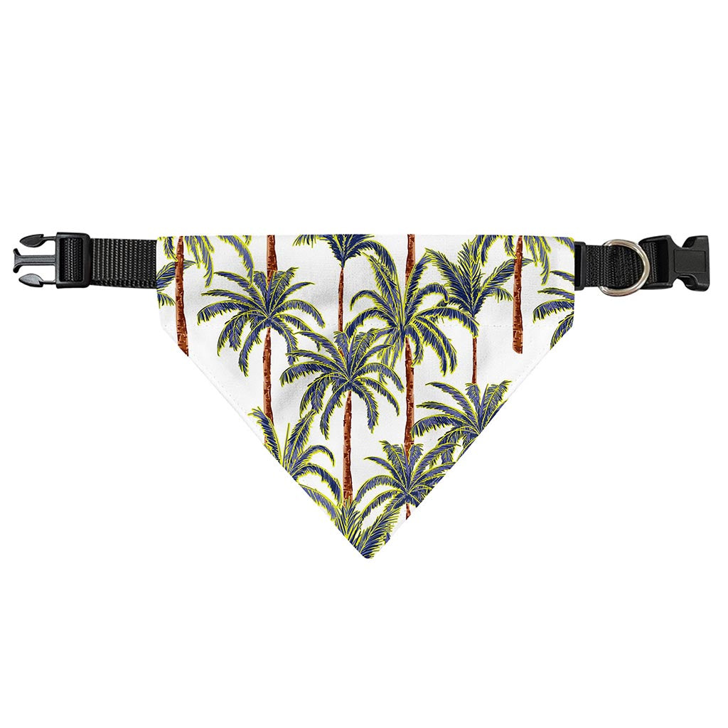 Vintage Palm Tree Beach Pattern Print Over The Collar Dog Bandana