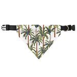 Vintage Palm Tree Beach Pattern Print Over The Collar Dog Bandana