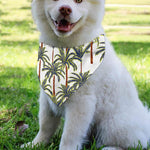 Vintage Palm Tree Beach Pattern Print Over The Collar Dog Bandana