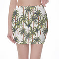 Vintage Palm Tree Beach Pattern Print Pencil Mini Skirt