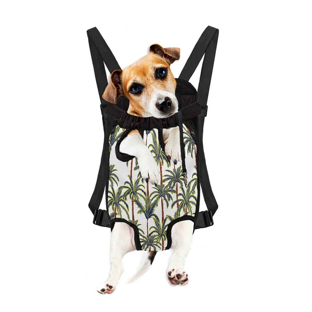 Vintage Palm Tree Beach Pattern Print Pet Carrier Backpack