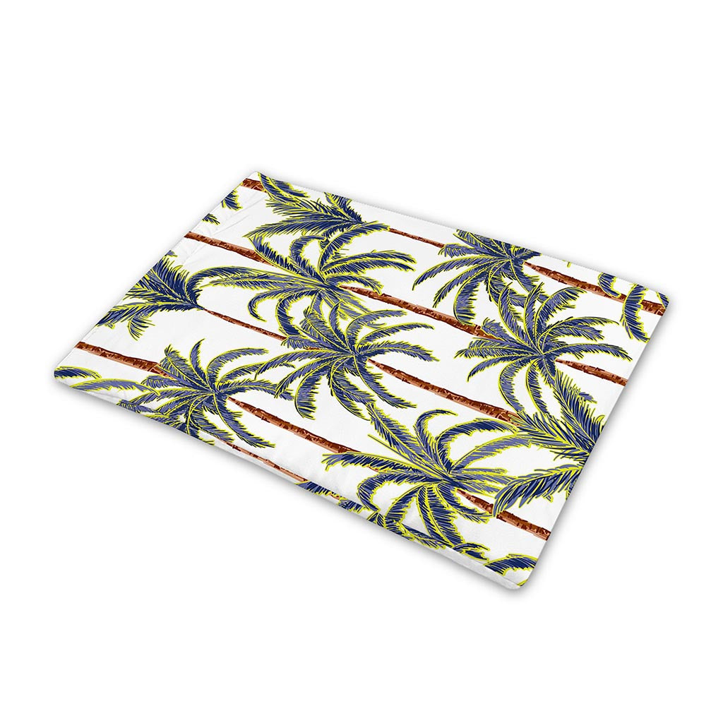 Vintage Palm Tree Beach Pattern Print Pet Cooling Mat Cover