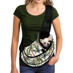 Vintage Palm Tree Beach Pattern Print Pet Sling Carrier