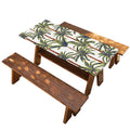 Vintage Palm Tree Beach Pattern Print Picnic Table Cover