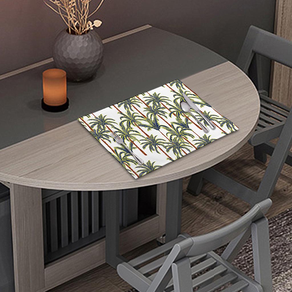 Vintage Palm Tree Beach Pattern Print Placemat