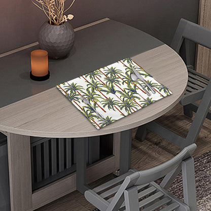 Vintage Palm Tree Beach Pattern Print Placemat