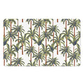 Vintage Palm Tree Beach Pattern Print Polyester Doormat