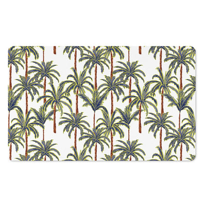 Vintage Palm Tree Beach Pattern Print Polyester Doormat