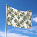 Vintage Palm Tree Beach Pattern Print Polyester Flag