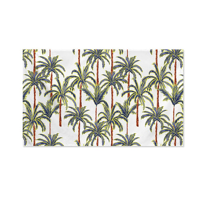 Vintage Palm Tree Beach Pattern Print Polyester Flag
