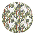 Vintage Palm Tree Beach Pattern Print Round Blanket