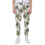 Vintage Palm Tree Beach Pattern Print Scuba Joggers
